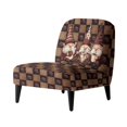 thumbnail image 1 of HELLHERO Coffee Bean Pattern Elastic Bottom Breathable Armless Accent Chair Protector Stain Protection Slipper Chair Soft Cover for Armless Chair, 1 of 8