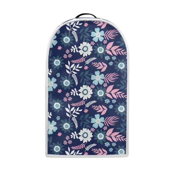 HELLHERO Coffee Machine Dust Cover Floral Pattern Deep Blue 1pc Dustproof Waterproof for Household Users