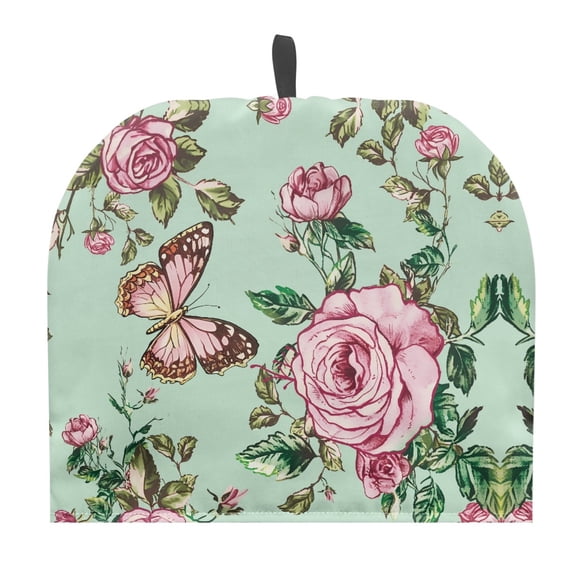 HELLHERO Coffee Pot Cloth Covers Polyester Canvas Keep Tea Warm Kitchen 1Pcs, Vintage Rose Butterfly