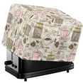 thumbnail image 1 of HELLHERO Coffee Theme Print 4 Slice Toaster Covers for Kitchen Counter, Universal Size Oven Dust Cover with Drawstring, Washable Bread Maker Protector, 1 of 8