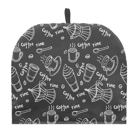 HELLHERO Coffee Time Teapot Dust Cover Portable Dust Proof for Gift Fall Thanksgiving