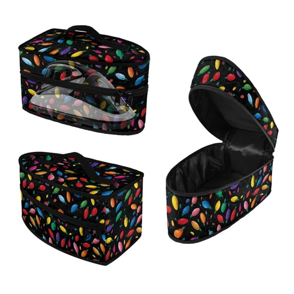 HELLHERO Colored Lantern Patterns Clothes Iron Storage Case Polyester with Zipper Closure Lightweight Travel Iron Organizer for Travel Clothes Steamer, Case Only