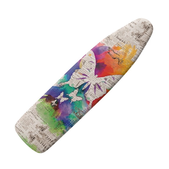 HELLHERO Colorful Butterfly Design Elastic Edge Iron Board Cover Easy Fit Tabletop Ironing Board Cover for Friends No Padding