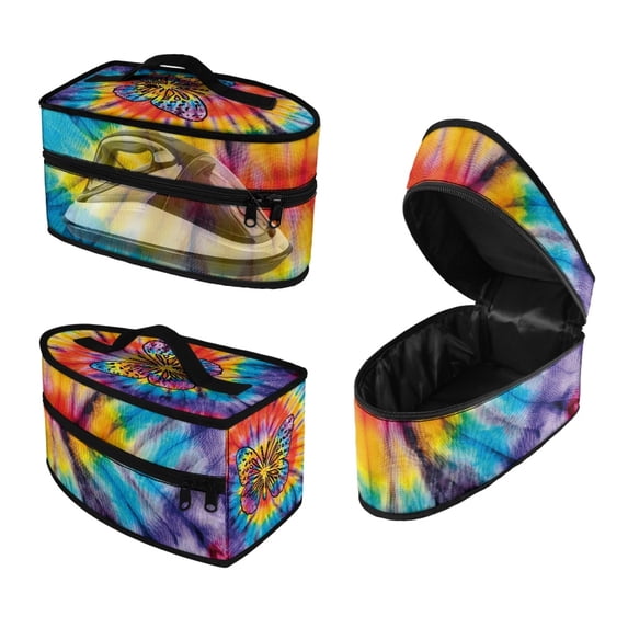 HELLHERO Colorful Butterfly Pattern Iron Organizer Lightweight Iron Accessories Travel Iron Organizer, Case Only