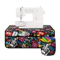 thumbnail image 1 of HELLHERO Colorful Floral and Leaf Patterns Sewing Machine Mat Beautiful & Practical Fusion Storage Waterproof Durable for Friend Family Gift Home Sewing Classes, 1 of 5
