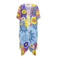 thumbnail image 1 of HELLHERO Colorful Floral Pattern Bathing Suit Cover Up High Quality Fabrics Kimono Free Size Long Kimono Swimsuit Cover Up for Women, 1 of 6