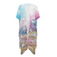 thumbnail image 1 of HELLHERO Colorful Jellyfish and Starfish Design Long Kimono Swimsuit Cover Up Loose Polyester Quick Dry Bathing Suit Cover Up, 1 of 6
