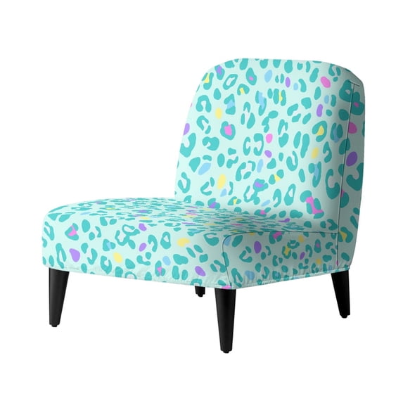 HELLHERO Colorful Leopard Elastic Bottom Stain Resistant Armless Accent Chair Protector Decorations Armless Accent Chair Cover for Armless Chair