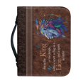 thumbnail image 1 of HELLHERO Colorful Lion Butterfly Print Bible Cover, Large Capacity PU Leather Bible Case for Prayer Church, Protective Bible Carrying Case, 1 of 12