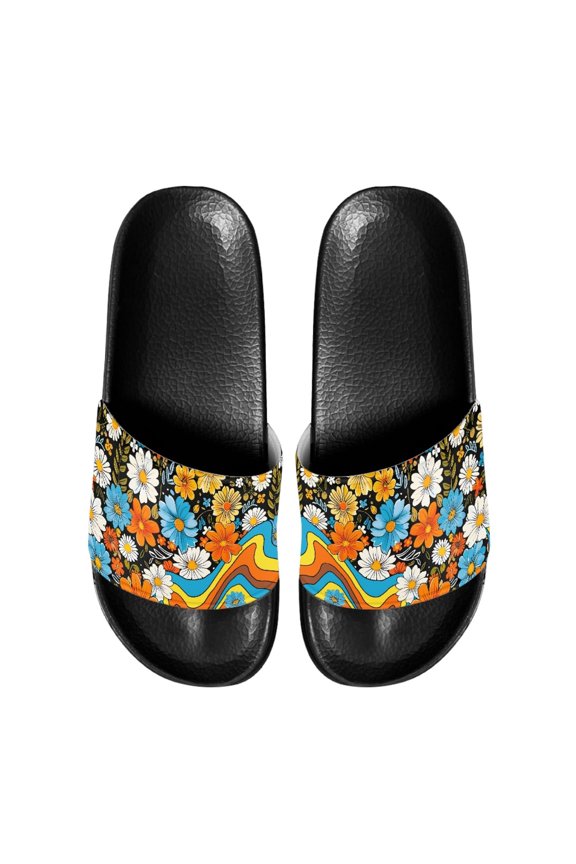 Colorful Non-Slip Slide Sandals, Anti-Slip Sole EVA Beach Slides for Outdoor Bath