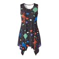 thumbnail image 1 of HELLHERO Colorful Paint Splatter Women Sleeveless Round Neck Irregular Hem Pocket Dress, Side Pockets Sleeveless Sundress With Side Pockets Summer Sleeveless Dress, 1 of 8