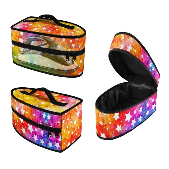 HELLHERO Colorful Star Pattern Iron Carrier Bag Polyester Irons Accessories Protective Fits Outing, Case Only