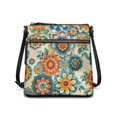 thumbnail image 1 of HELLHERO Colourful Flowers Purse Satchel, Waterproof Ladies Shoulder Purse PU Leather Durable Ladies Single Shoulder Bag for Short Trips Travel, 1 of 7