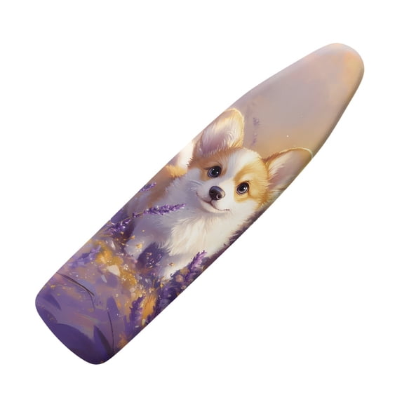 HELLHERO Corgi Lavender Pattern Tabletop Ironing Board Cover 15x54 Inch Breathable Elastic Edge Soft and Comfortable Ironing Board Cover for Tailor