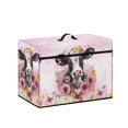 thumbnail image 1 of HELLHERO Cow Flower Sewing Machine Protector Cover with Top Handle and Side Essentials Pockets Protective Cover Easy Clean Soft, 1 of 8