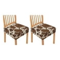 thumbnail image 1 of HELLHERO Cow Print Chair Seat Covers for Dining Room, Elasticity Kitchen Chair Cushion Slipcover Set of 2, Dining Room Chairs Seat Cover, 1 of 7
