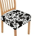 thumbnail image 1 of HELLHERO Cow Print Dining Chair Covers, Seat Covers for Dining Room with Elastic Band, Anti-dust Kitchen Chair Seat Slipcovers, 1 of 7