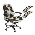 thumbnail image 1 of HELLHERO Cow Print Office Chair Cover Set, Easy to Clean Computer Chair Slipcover with Armrest Cover, Soft High Back Office Chairs Covers, 1 of 6