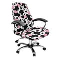 thumbnail image 1 of HELLHERO Cow Print Office Chair Covers Stretchable Decorative Gaming Chairs Slipcover Standard Size Desk Chair Cover Washable Pink, 1 of 7