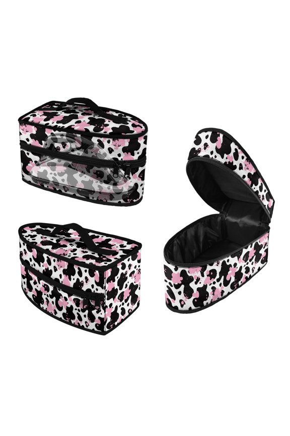 Cow Print Pattern Portable Iron Storage Holder Polyester Compatible with Full-Size Irons and Accessories Portable Steam Iron Case for Travel Clothes Steamer, Case Only