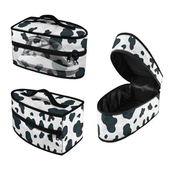 HELLHERO Cow Print Pattern Portable Steamer Case Large Size Polyester, Case Only