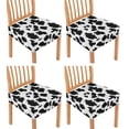 thumbnail image 1 of HELLHERO Cow Print Seat Covers for Dining Chairs, Dining Chair Cushion Slipcovers Set of 4, Chair Seat Slipcovers for Kitchen, Easy to Clean, 1 of 7