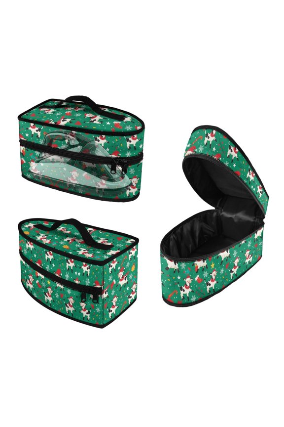 Cow Snowflakes Portable Travel Steamer Pouch Polyester (11.8x6.69x5.5 In), Bag Only