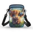 thumbnail image 1 of HELLHERO Cow Starlit Night Shoulder Purse Double Layer Unisex for Travel Daily Use 4.33x1.97x7.09, 1 of 7