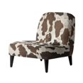 thumbnail image 1 of HELLHERO Cowhide Armless Accent Chair Cover, Stain Protection Dustproof Armless Accent Chair Protector for Bedroom Living Room, 1 of 8