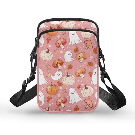 HELLHERO Cross Body Purse Polyester Leakproof Paw Print Pattern for Travel Adults