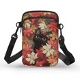 thumbnail image 1 of HELLHERO Crossbody Sling Bag Polyester with Zipper Cat Autumn Leaves for Travel, Outdoor and Daily Use Adult, 1 of 7