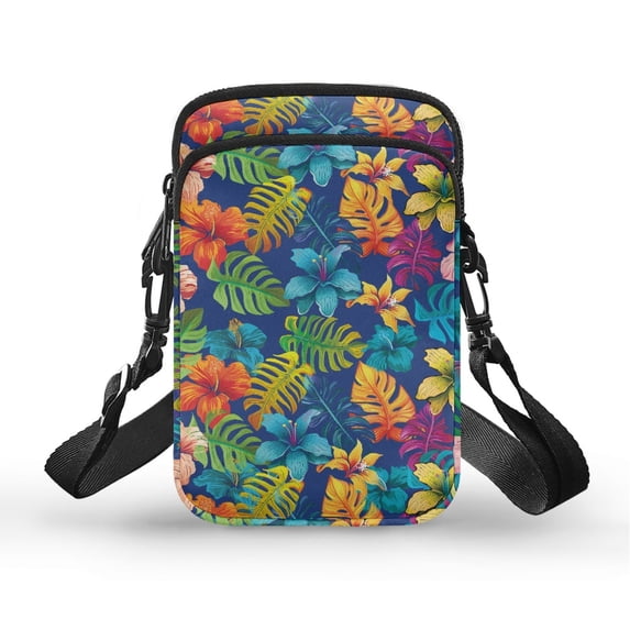 HELLHERO Crossbody Sling Bags Polyester, Stylish Underarm Shoulder Bag, Tropical Plants