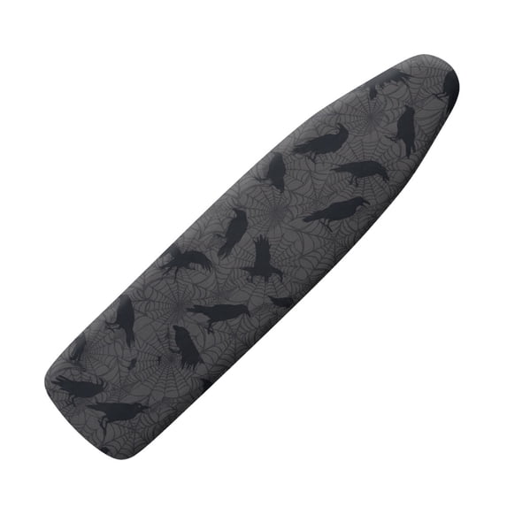 HELLHERO Crow Spider Web Pattern Iron Board Protective Cover, Waterproof Iron Board Cover Polyester Fabric Adjustable Fasteners Elastic Band Ironing Board Cover