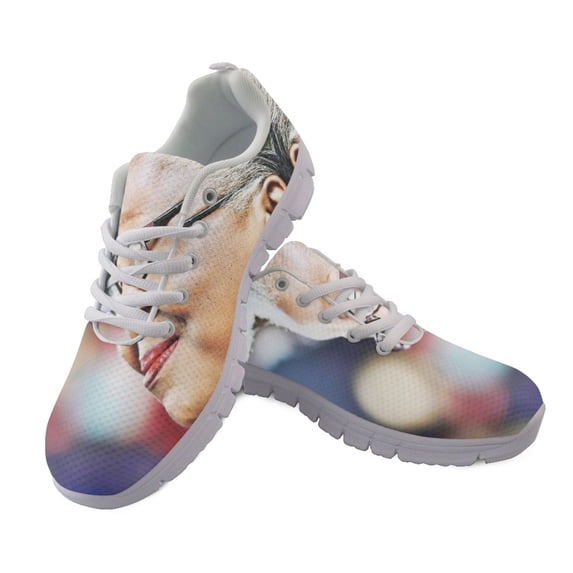 HELLHERO Custom Portrait Running Sneaker, Breathable Mesh Lace up Athletic Trainers for Casual Outdoor Tennis and Walking