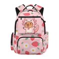 thumbnail image 1 of HELLHERO Cute Capybara & Axolotl Heart Backpack for School with Adjustable, Side Pockets Soft 17 Inch Bookbag for Daily Use Back to School, 1 of 8