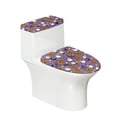 thumbnail image 1 of HELLHERO Cute Ghost Pumpkins Bathroom Toilet Lid Cover Set, Dustproof Stretch Fit Polyester Fabric Toilet Cover Set, 1 of 8