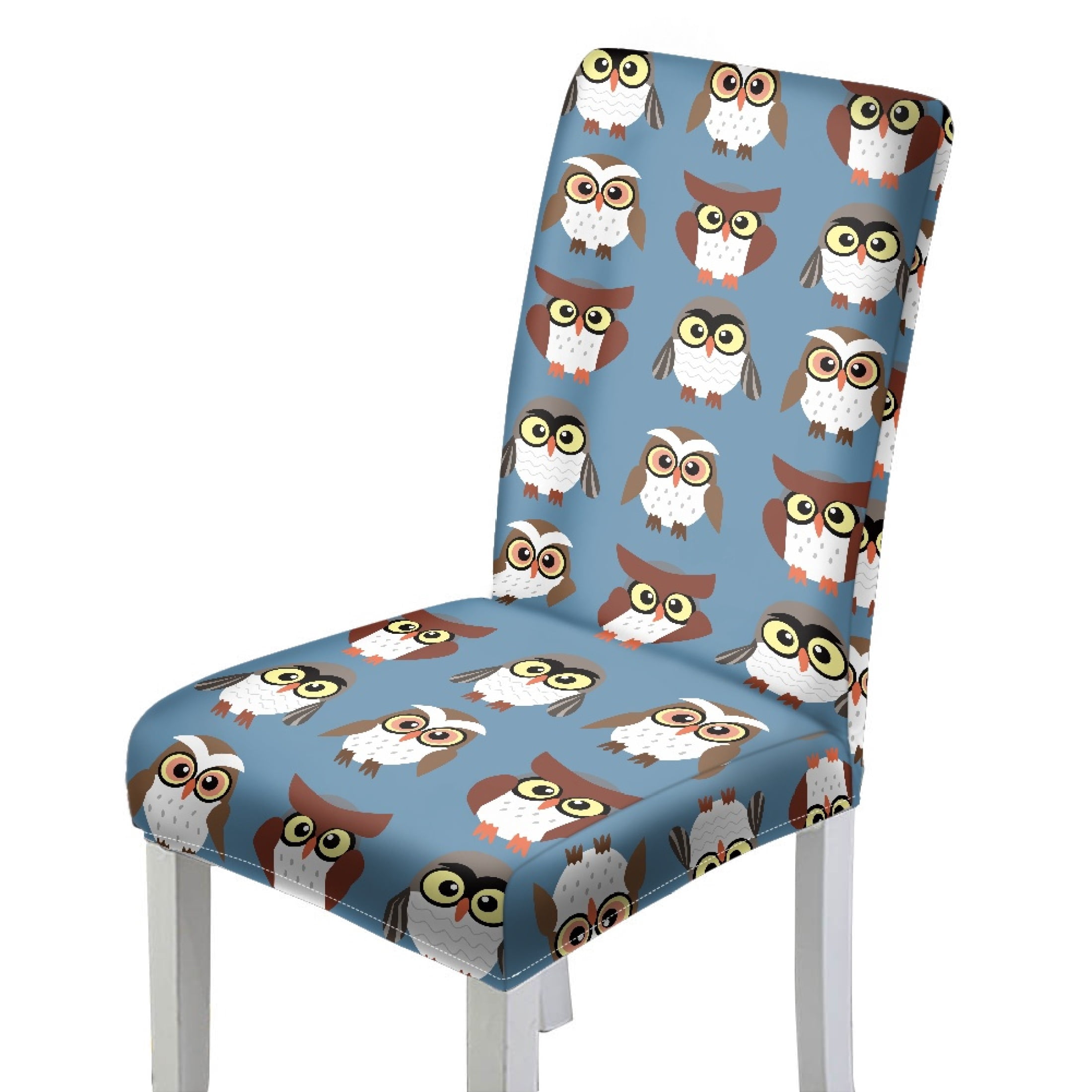 Pattern Chair Covers HELLHERO Cute Owl Pattern Dining Chair Covers, Washable Chair ...