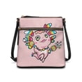 thumbnail image 1 of HELLHERO Cute Rainbow Axolotl Printed Crossbody Bag, Womens PU Leather Shoulder Bag, Waterproof Lightweight Purse for Daily Dating and Storage, 1 of 7