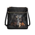 thumbnail image 1 of HELLHERO Dachshund Pattern Leather Shoulder Purse, Durable Satchel Bag Waterproof Smooth Zipper Shoulder Bag for Travel Road Trips, 1 of 7