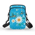 thumbnail image 1 of HELLHERO Daisies Hummingbirds Double-layer Shoulder Bag 4.33"x1.97"x7.09" for Unisex Polyester, 1 of 7