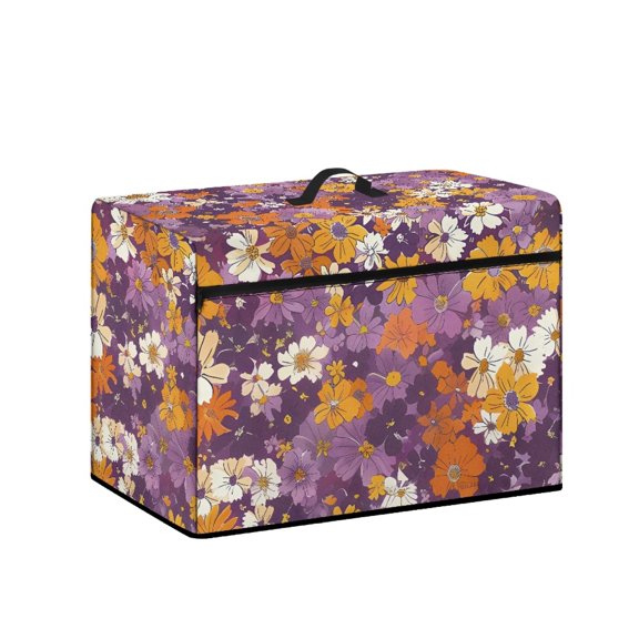 HELLHERO Daisies Sewing Machine Carring Cover with Pockets for Extra Accessories Simple Easy Storage for Women