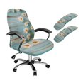 thumbnail image 1 of HELLHERO Daisy Old Wooden Print Office Chair Cover Set, Stretchable Protective Office Chair Seat Protector with Armrest Cover, Comfort Computer Desk Chairs Covers, Blue, 1 of 6