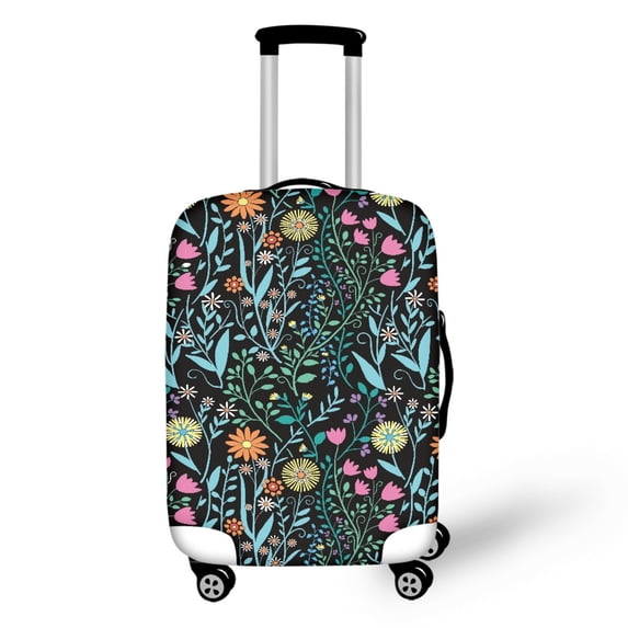 HELLHERO Daisy Pattern Anti Fading Luggage Protective Cover for Family, All Size Durable Easy Disassembly Suitcase Protective Cover