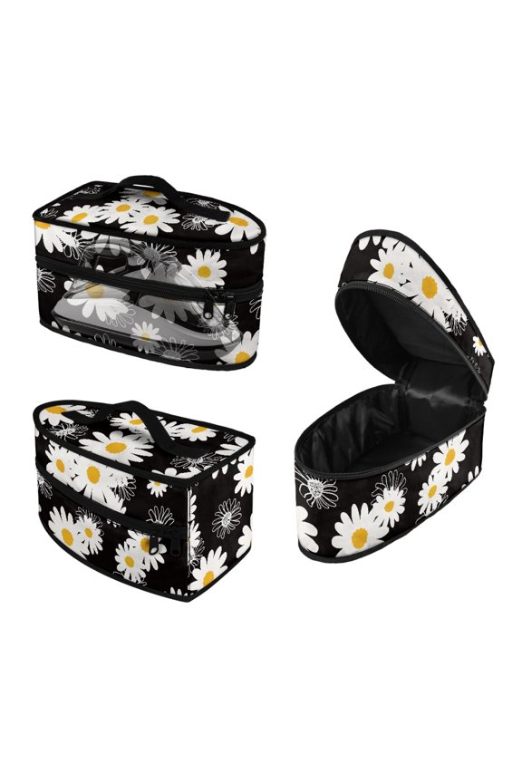 Daisy Pattern Handheld Steamer Iron Storage Bag Polyester Portable Zipper Indoor, Case Only