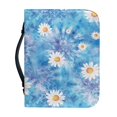 thumbnail image 1 of HELLHERO Daisy Print Bible Covers, Large Capacity PU Leather Church Bible Bag with Zippered Pockets, Portable Hand Bag for Church Work, 1 of 12