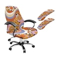 thumbnail image 1 of HELLHERO Daisy Print Office Chair Cover Set, Universal Stretch Desk Chair Cover with Armrest Protector, Computer Chairs Slipcover with Elastic Band, Orange, 1 of 6