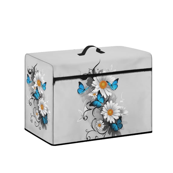 HELLHERO Daisy Sewing Machine Protector Cover with Storage Pocket and Carrying Handle Soft Front Pocket