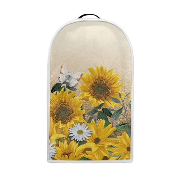 HELLHERO Daisy Sunflowers Coffee Machine Dust Cover with Hand Strap Univesal Polyester