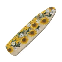 HELLHERO Daisy Sunflowers Ironing Board Cover, 15x54 Inch Standard Ironing Board Cover with Elastic Edge and Hook and Loop Fasteners Scorch and Stain Resistant Cotton Ironing Covers