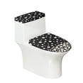 thumbnail image 1 of HELLHERO Daisy Universal Elastic Fabric Toilet Cover Set Elastic Bottom Bathroom Toilet Cover Set & Dust-Proof for Bathroom Home, 1 of 8